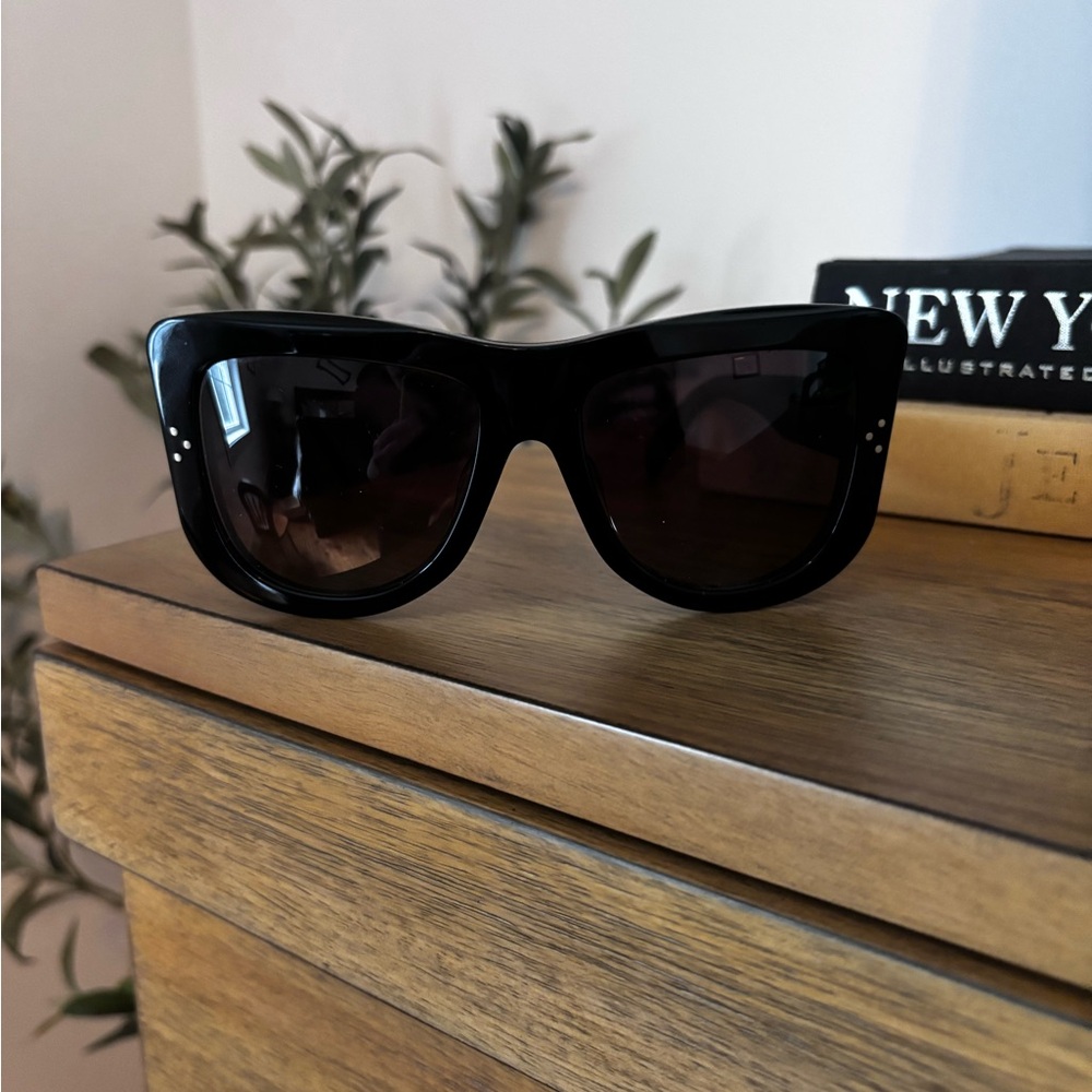 Celine Black Frame Sunglasses with Gray Gradient Lenses - Picture 3 of 8